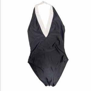 SUN STREAK NEWPORT NEWS vtg Deep V-neck Swimsuit